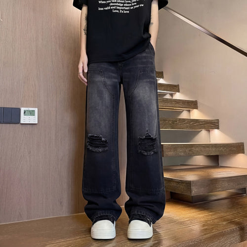AVEN Wide Leg Denim — Washed Black