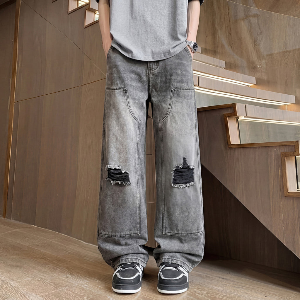 AVEN Wide Leg Denim — Washed Black
